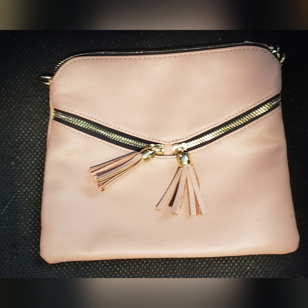 Miztique Pink Clutch with Tassel Accents